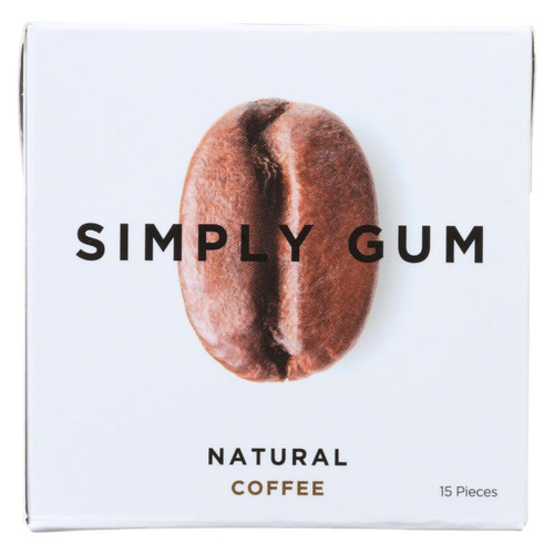 Simply Gum All Natural Gum - Coffee - Case Of 12 - 15 Count