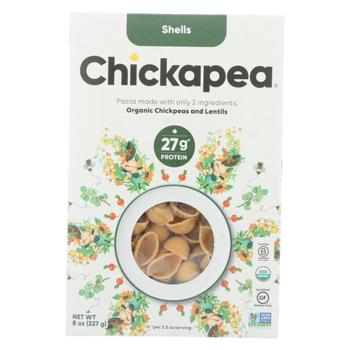 Chickapea Pasta - Pasta - Shells - Case Of 6 - 8 Oz.