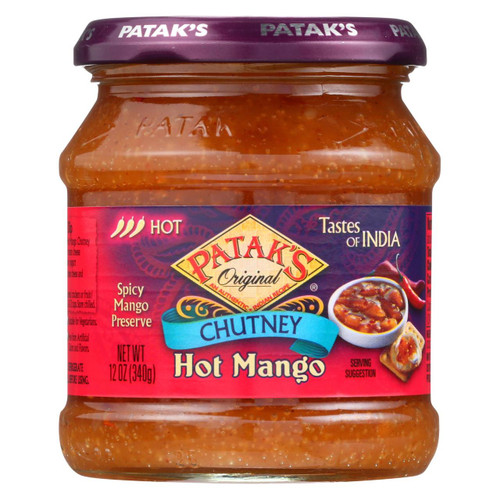 Pataks Chutney - Hot Mango - Hot - 12 Oz - Case Of 6