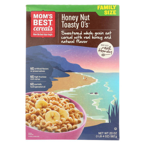 Mom's Best Naturals Honey Nuttoasty O?s - Case Of 10 - 20 Oz.