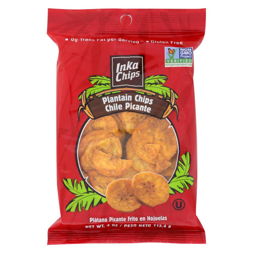 Inka Crops - Plantain Chips - Chile Picante - Case Of 12 - 4 Oz.
