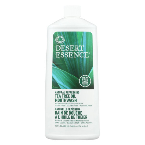 Desert Essence Natural Refreshing Tea Tree Oil Mouthwash - 16 Fl Oz