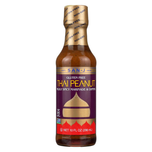 San - J Cooking Sauce - Thai Peanut - Case Of 6 - 10 Fl Oz.