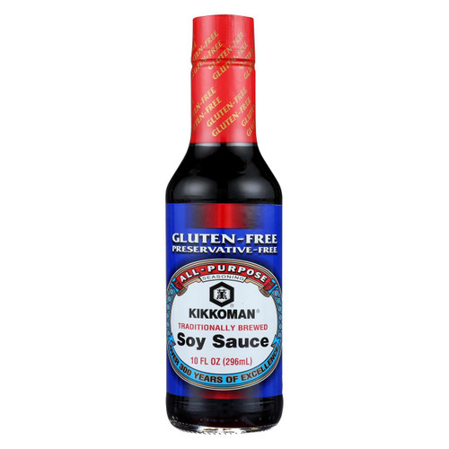 Kikkoman Soy Sauce - Gluten Free - Case Of 6 - 10 Fl Oz.