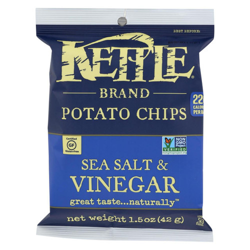 Kettle Brand Potato Chips - Sea Salt And Vinegar - 1.5 Oz - Case Of 24