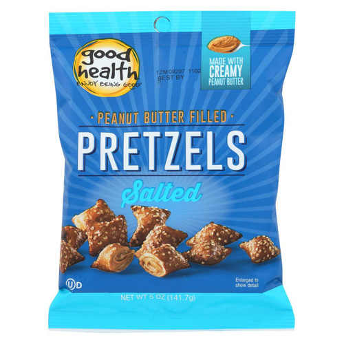 Good Health Butter Pretzels - Peanut Salted - Case Of 12 - 5 Oz.