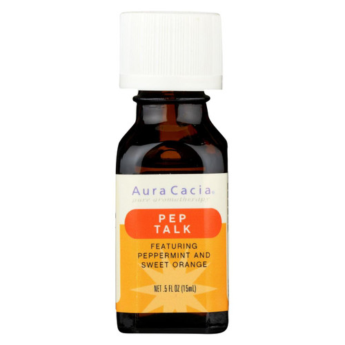 Aura Cacia Essential Solutions Oil Pep Talk Peppermint And Sweet Orange - 0.5 Fl Oz