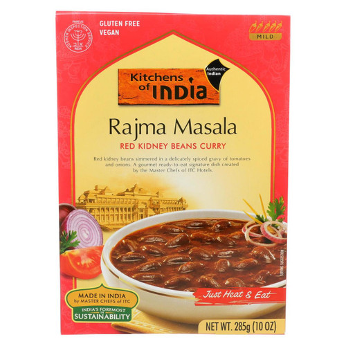 Kitchen Of India Dinner - Red Kidney Beans Curry - Rajma Masala - 10 Oz - Case Of 6