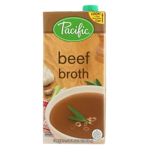 Pacific Natural Foods Broth - Beef - Case Of 12 - 32 Fl Oz.