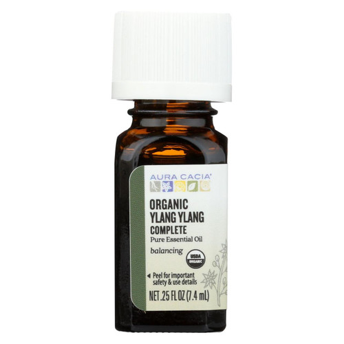 Aura Cacia Essential Oil - Ylang Ylang Complete - Case Of 1 - .25 Fl Oz.