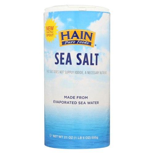 Hain Sea Salt - Case Of 8 - 21 Oz