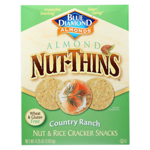 Blue Diamond - Nut Thins - Country Ranch - Case Of 12 - 4.25 Oz.