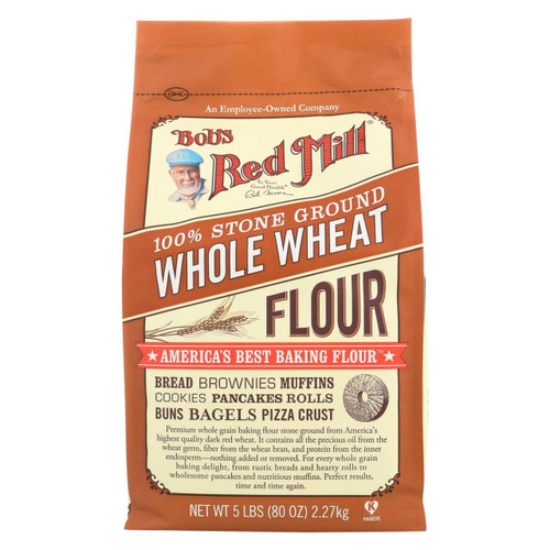 Bob's Red Mill - Whole Wheat Flour - 5 Lb - Case Of 4