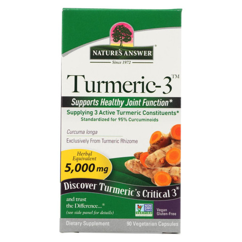 Natures Answer Turmeric-3 - 90 Vegetarian Capsules