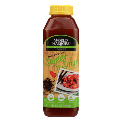 World Harbor Maui Mountain, Hawaiian Style Sweet And Sour Sauce - Case Of 6 - 16 Fl Oz.