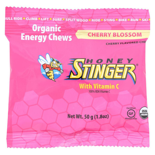 Honey Stinger Energy Chew - Organic - Cherry Blossom - 1.8 Oz - Case Of 12