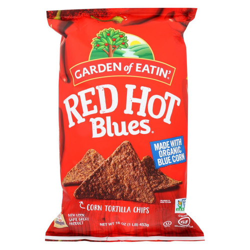 Garden Of Eatin' Red Hot Blues - Red Hot - Case Of 12 - 16 Oz.