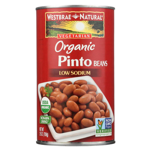 Westbrae Natural Pinto Beans - Organic - Case Of 12 - 25 Oz. - 0190975