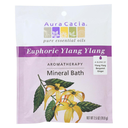 Aura Cacia Aromatherapy Mineral Bath Euphoria - 2.5 Oz - Case Of 6