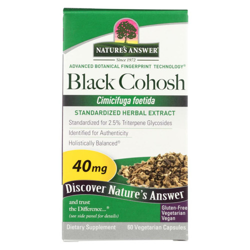 Nature's Answer Black Cohosh Root Extract - 60 Vegetarian Capsules