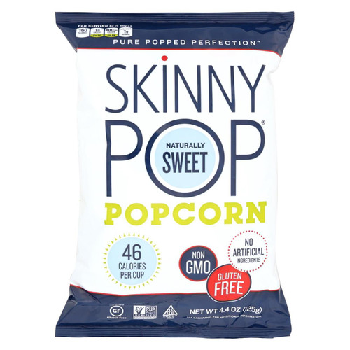 Skinnypop Popcorn Skinny Pop - Naturally Sweet - Case Of 12 - 4.4 Oz.