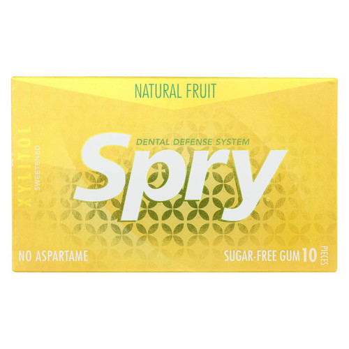 Spry Xylitol Gums - Fresh Fruit - Case Of 20 - 10 Count