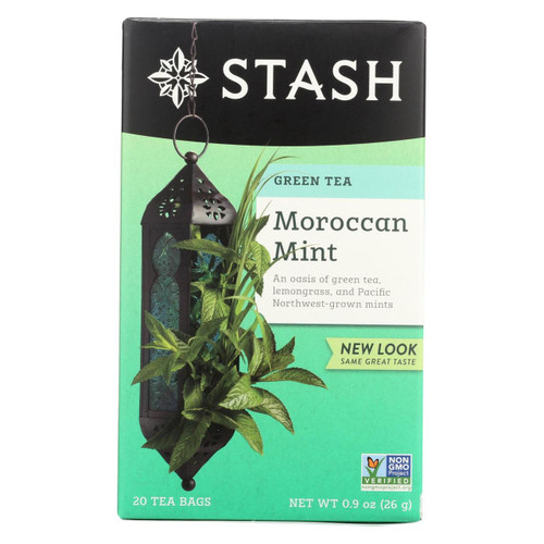 Stash Tea Green Tea - Moroccan Mint - Case Of 6 - 20 Bags - 0575258