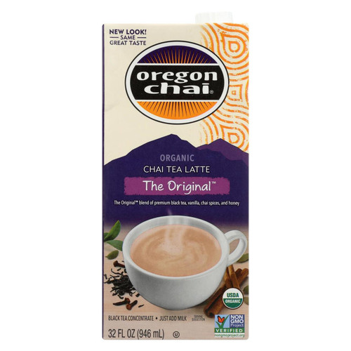 Oregon Chai Tea Latte Concentrate - The Original - Case Of 6 - 32 Fl Oz.