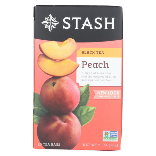 Stash Tea Tea - Black Peach - Case Of 6 - 20 Count - 0836817