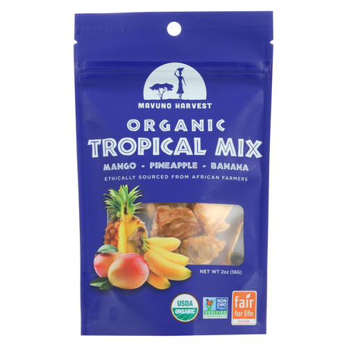 Mavuno Harvest - Organic Dried Fruit - Tropical Mix - Case Of 6 - 2 Oz.