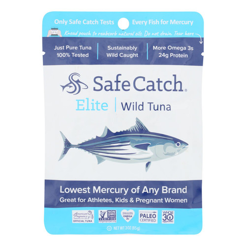 Safe Catch - Tuna Elite Wild Ss Pouch - Case Of 12 - 3 Oz