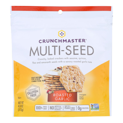 Crunchmaster - Multiseed Crckr Rst Garlc - Case Of 12 - 4 Oz