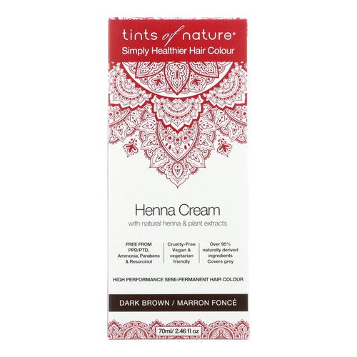 Tints Of Nature - Henna Cream Dark Brown - 2.46 Fz