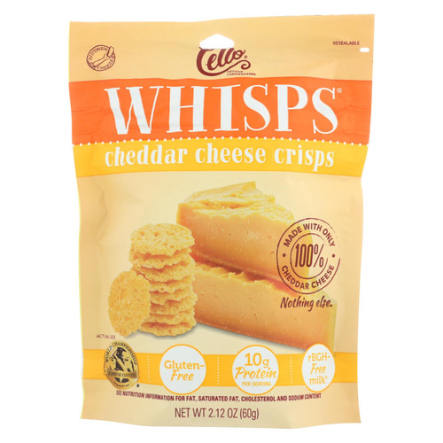 Cello Cheddar Cheese Whisps  - Case Of 12 - 2.12 Oz