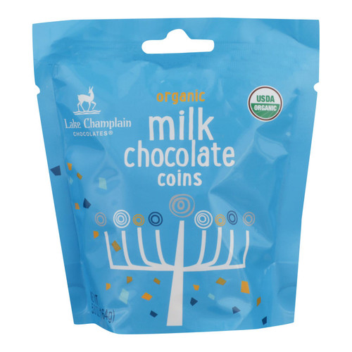 Lake Champlain Chocolates - Milk Chocolate Coin Hanukka - Case Of 12 - 5.8 Oz