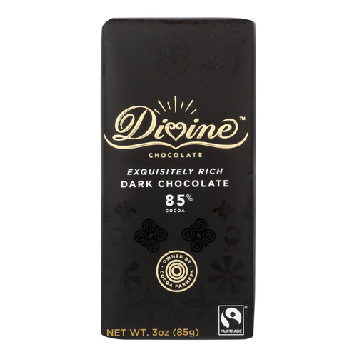 Divine - Bar Dark Chocolate 85% - Case Of 12 - 3 Oz