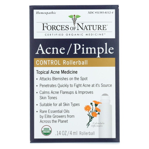 Forces Of Nature Acne/pimple Rollerball Applicator  - 1 Each - 4 Ml