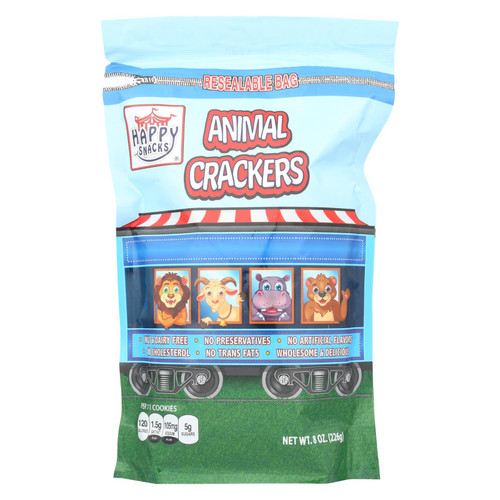 Happy Snacks - Crckrs Circus Anml Bag - Case Of 6 - 8 Oz