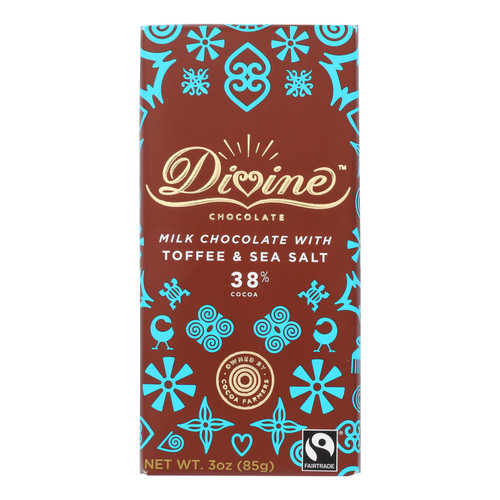 Divine - Bar Chocolate Milk Toff/ssalt - Case Of 12 - 3 Oz