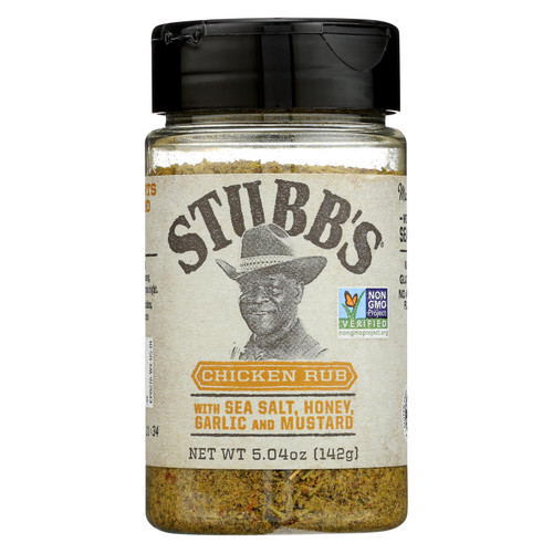 Stubb's Chicken Rub With Sea Salt, Honey, Garlic And Mustard - Case Of 6 - 5.04 Oz