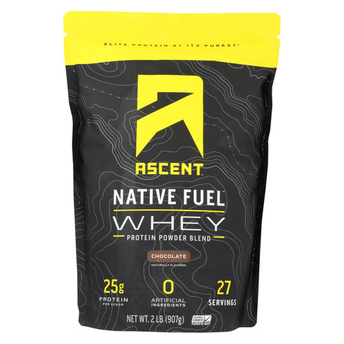 Ascent Native Fuel Chocolate Whey Protein Powder Blend, Chocolate - 1 Each - 2 Lb