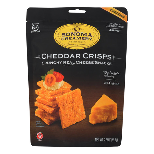 Sonoma Creamery Cheddar Crisps  - Case Of 12 - 2.25 Oz