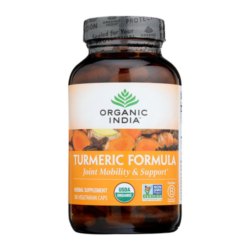 Organic India Usa Whole Herb Supplement, Tumeric  - 1 Each - 180 Vcap