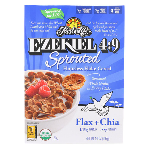 Food For Life Ezekiel 4:9 Sprouted Flourless Flake Cereal  - Case Of 6 - 14 Oz