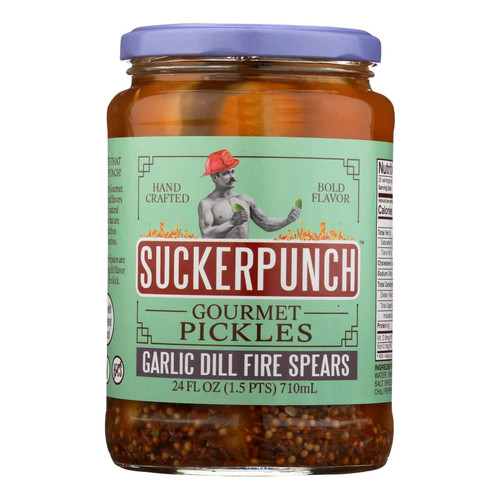 Suckerpunch - Pickle Spr Dill Grlc Fire - Case Of 6 - 24 Oz