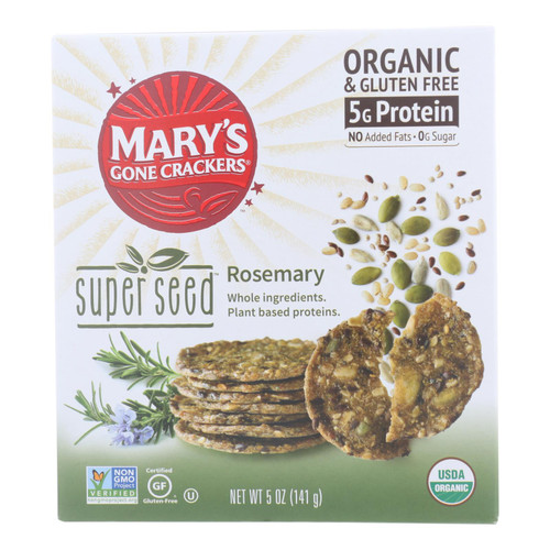 Mary's Gone Crackers - Cracker Rosemary - Case Of 6 - 5.00 Oz