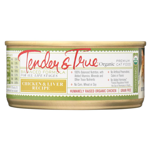 Tender & True Cat Food, Chicken And Liver - Case Of 24 - 5.5 Oz