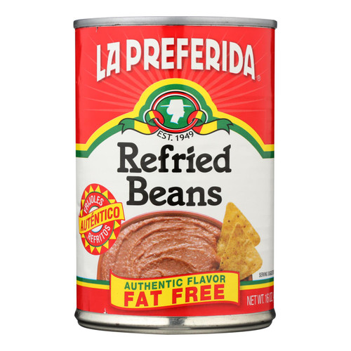 La Preferida Refried Beans - Fat Free - Case Of 12 - 16 Oz - 0255158