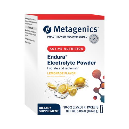 Endura Electrolyte Powder Lemonade Flavor by Metagenics 30 packets