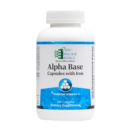 Alpha Base Capsules with Iron by Ortho Molecular 240 capsules Alpha Base Capsules with Iron by Ortho Molecular 240 capsules